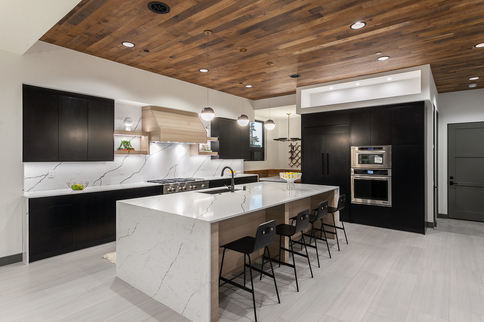 Design ideas for a contemporary kitchen in Orange County.