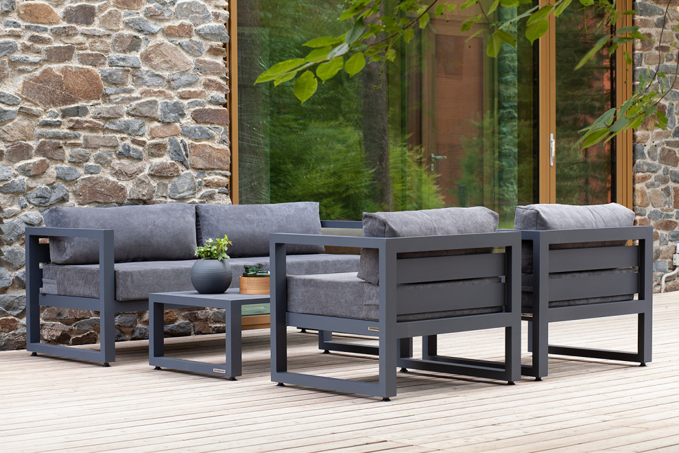 CAPRI серый: диван, 2 кресла, столик