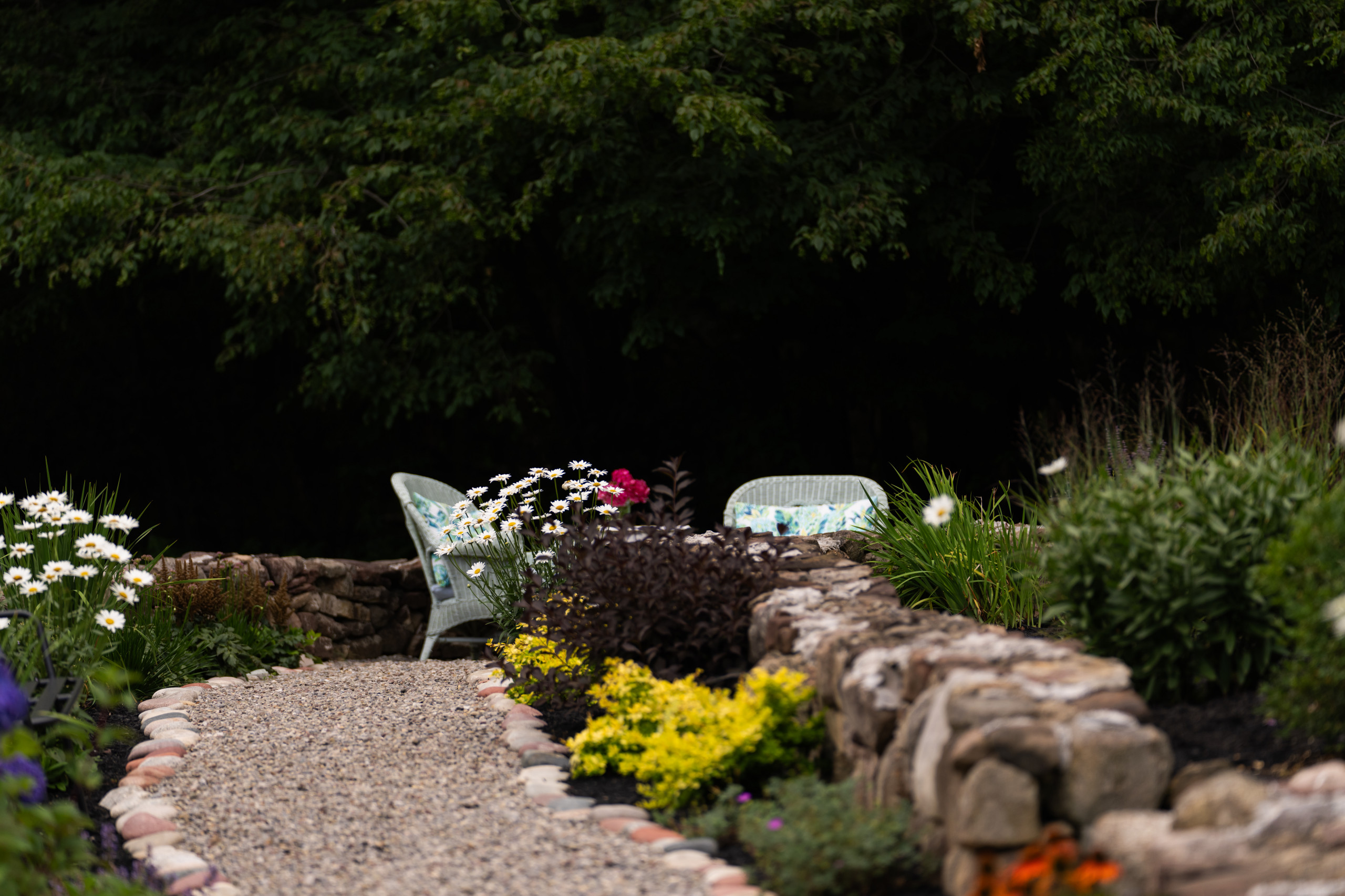 Showcase front landscaping with terraces
