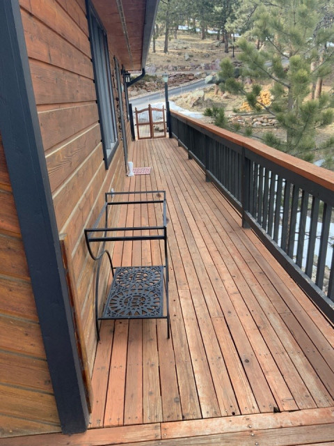 Boulder Multi-Level Wraparound Deck rustic