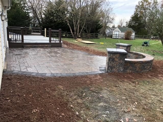 Interlocking Concrete Patio/Composite Deck
