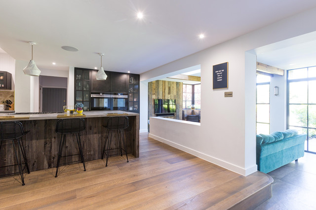 Rear extension to a cottage in Hertfordshire contemporary-kitchen