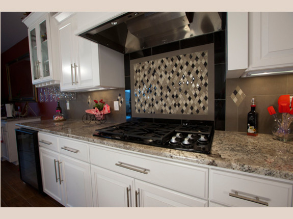 Example of a transitional kitchen design in Seattle
