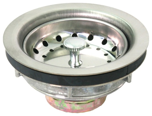 Everflow Stainless Steel Premium Duo Sink Strainer, W/Extra Thick Washer
