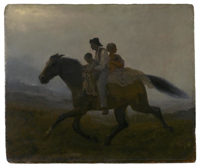 A Ride for Freedom  by Eastman Johnson Giclee Canvas Print Repro