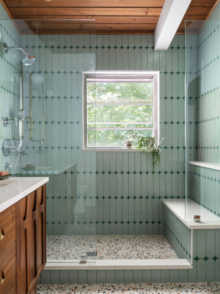 Bathroom - mid-century modern bathroom idea in Atlanta
