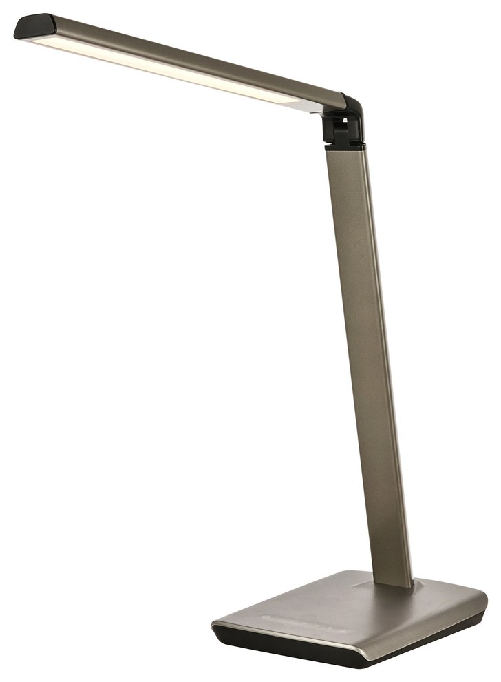 Illumen Collection 1-Light Metallic Gray Finish LED Desk Lamp