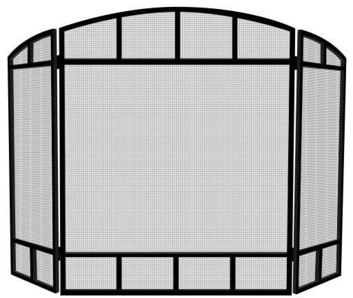 Uniflame S1734 Black 3 Panel Mission Screen Craftsman