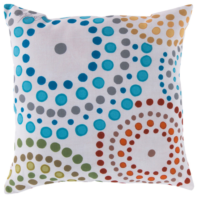 Tawana Contemporary Accent Pillow Bright Blue Contemporary