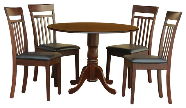 5-Piece Kitchen Table Set, Small Table, Plus 4 Chairs - Contemporary ...