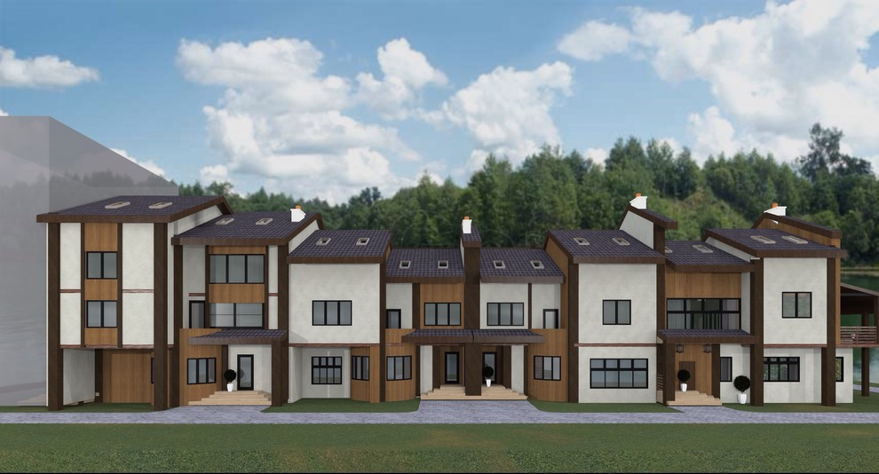 Серия фасадов в п. FamilyClub