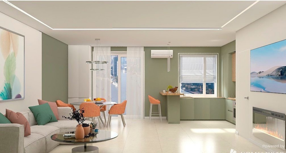 Дизайн - интерьера таунхауса в современном стиле ЖК Романово