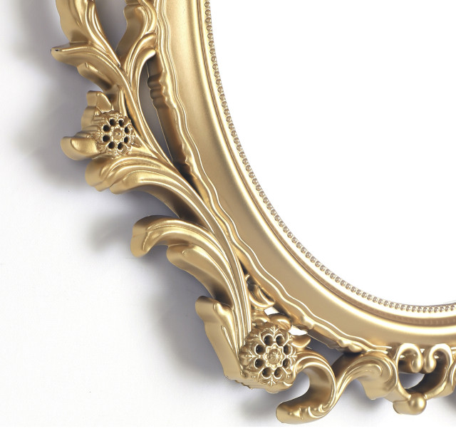 24"x20" Oval Gold Wall Mirror - Victorian - Bathroom Mirrors - by ...