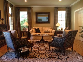 Black and Gold Living Room - Traditional - Living Room - Philadelphia