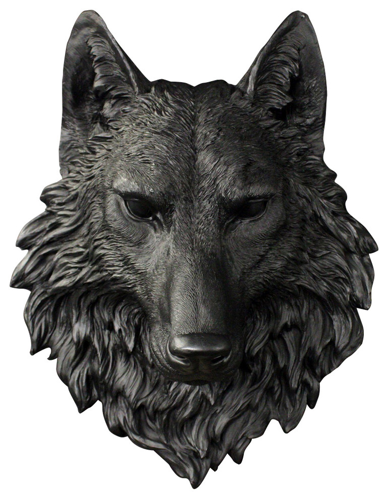 resin wolf head