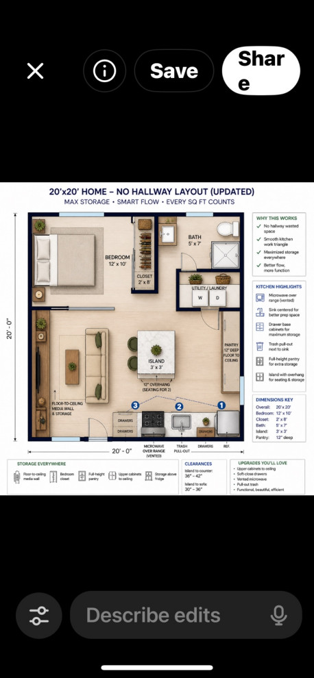 could you help me make the best use of space in this tiny space ...