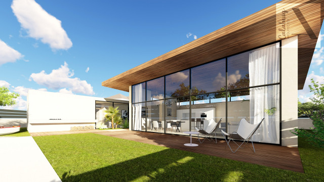 CASA CON BARCA modern-exterior