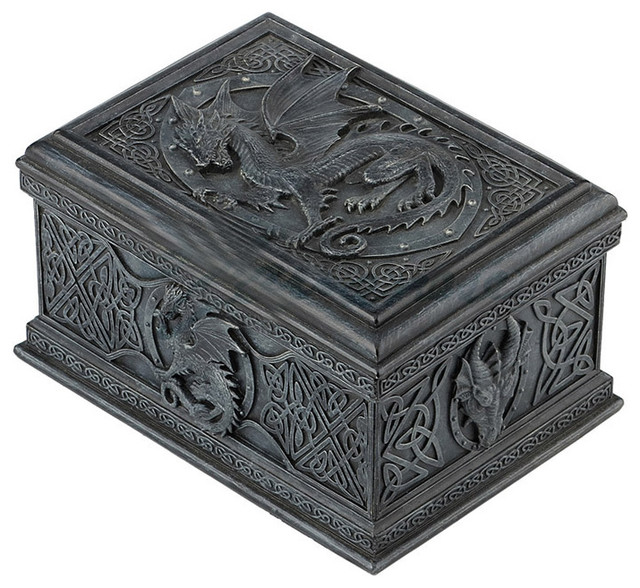 Celtic Dragon Trinket Box, Myth and Legend - Traditional - Jewelry ...