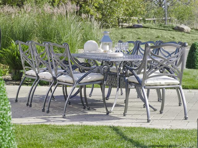Hauser Hampton Cast Aluminum Outdoor Dining Patio Furniture
