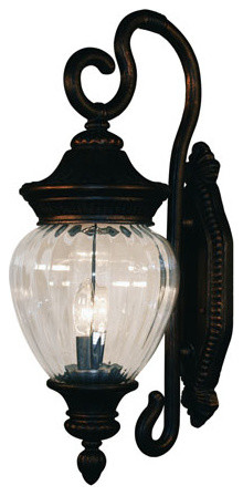 Devonshire Black Gold 9-Inch Outdoor Wall Light