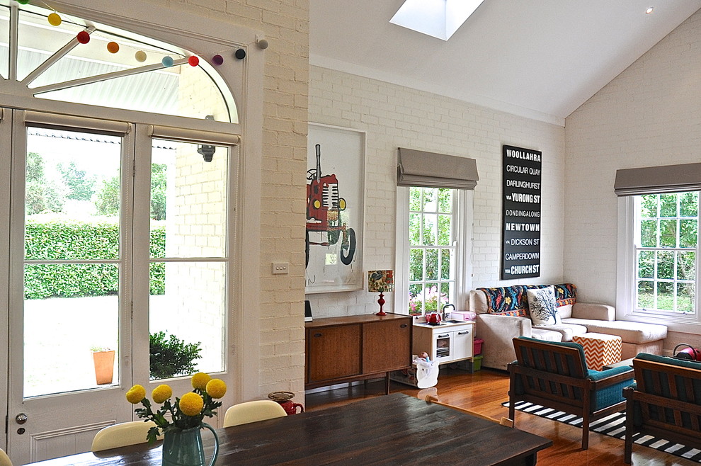 Photo of an eclectic family room in Adelaide.