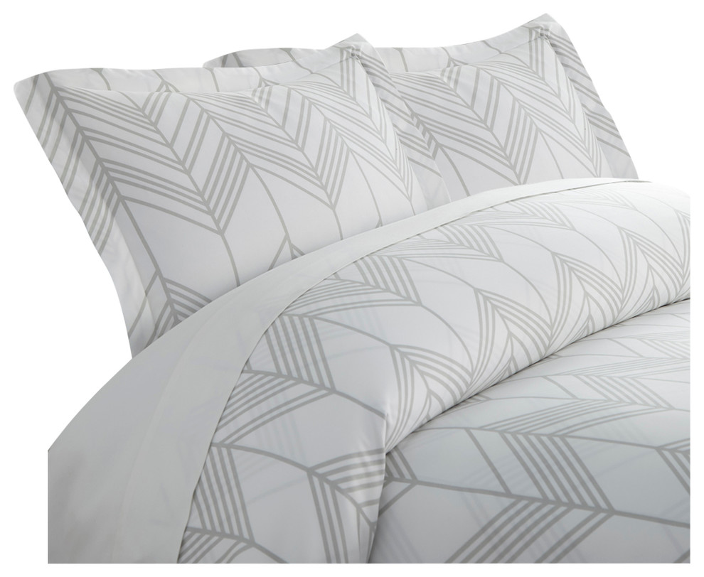 Premium Ultra Soft Alps Chevron 3 Piece Duvet Cover Set