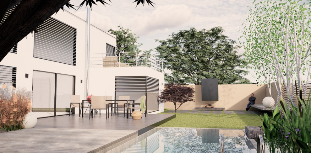 Naturpool im Familiengarten