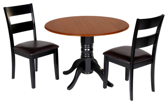 3 Piece Burlington Dining Room Set With Drop Leaf Table Traditional Sets By Furniture - Drop Leaf Cherry Dining Room Table 3 Piece Burlington Dining Room Set With Drop Leaf Table Traditional Sets By Furniture - Drop Leaf Cherry Dining Room Table