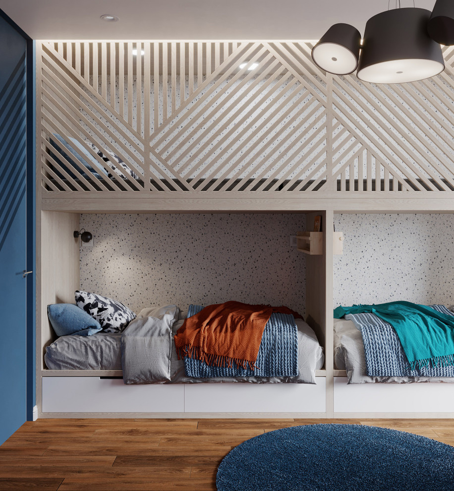 Интерьер в природной гамме для семьи с двумя детьми