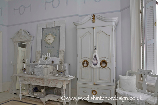 Swedish Gustavian Bespoke Bedroom Cabinet And Server Table