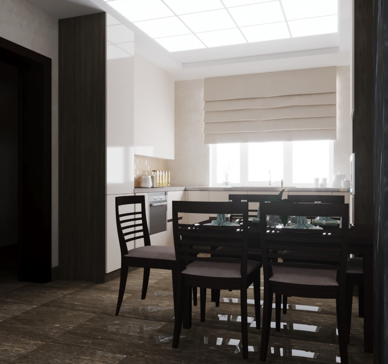 300 кв, кухня студия