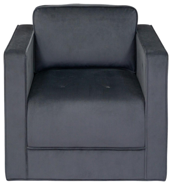 Martha Stewart Madrid Swivel Chair With Gray Finish MT103-1188 ...