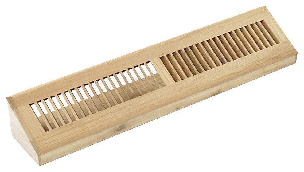 Hardwood Vent Baseboard Diffuser Wall Register Unfinished, 24 ...