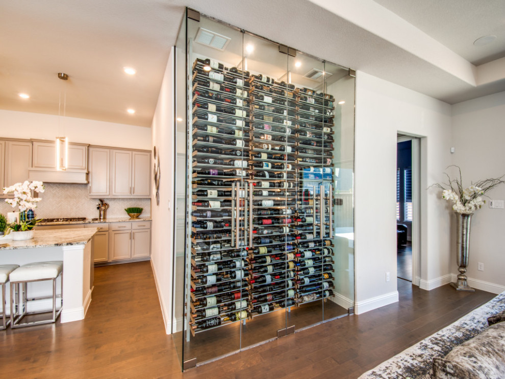 Wine Wall Showpiece Modern Wine Cellar Dallas by Vineyard Wine