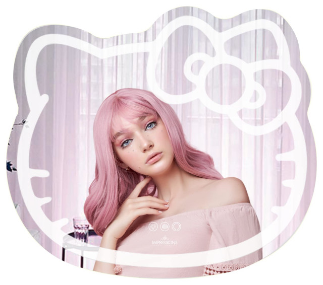 Hello Kitty Smart Wifi LED Wall Mirror Contemporary Makeup Mirrors