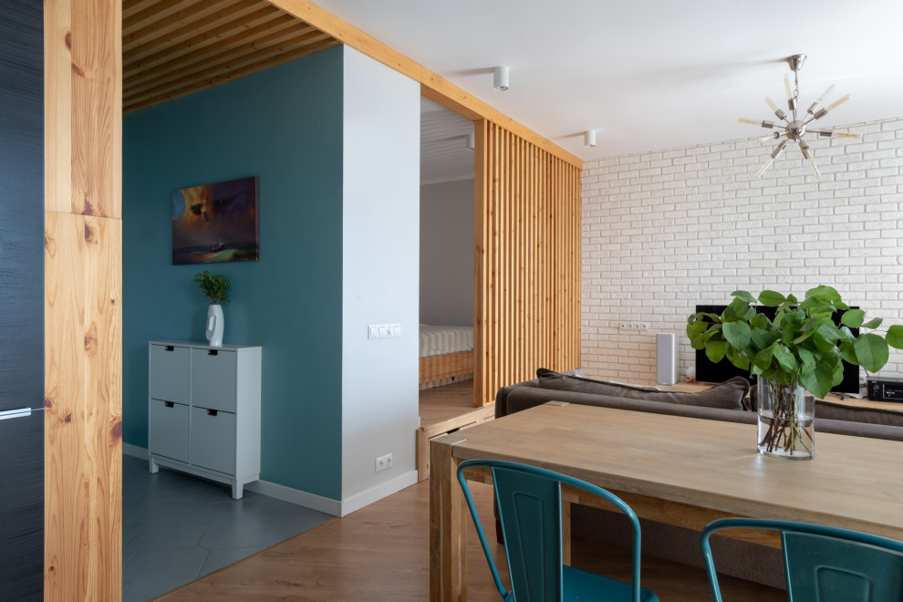 Интерьер квартиры-студии в ЖК Ньютон