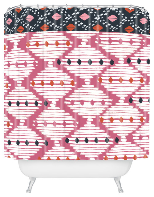 Zoe Wodarz The Beat Goes On Shower Curtain Contemporary Shower