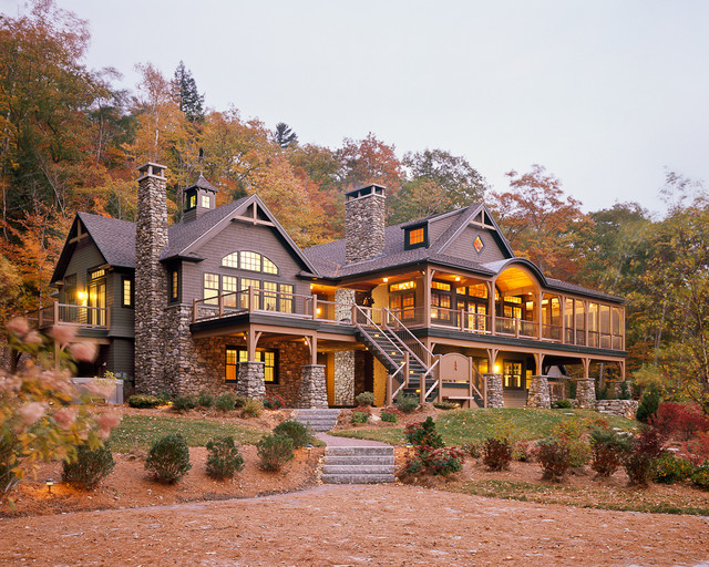 Custom Home - Southern Maine Adirondack Style Lake House 
