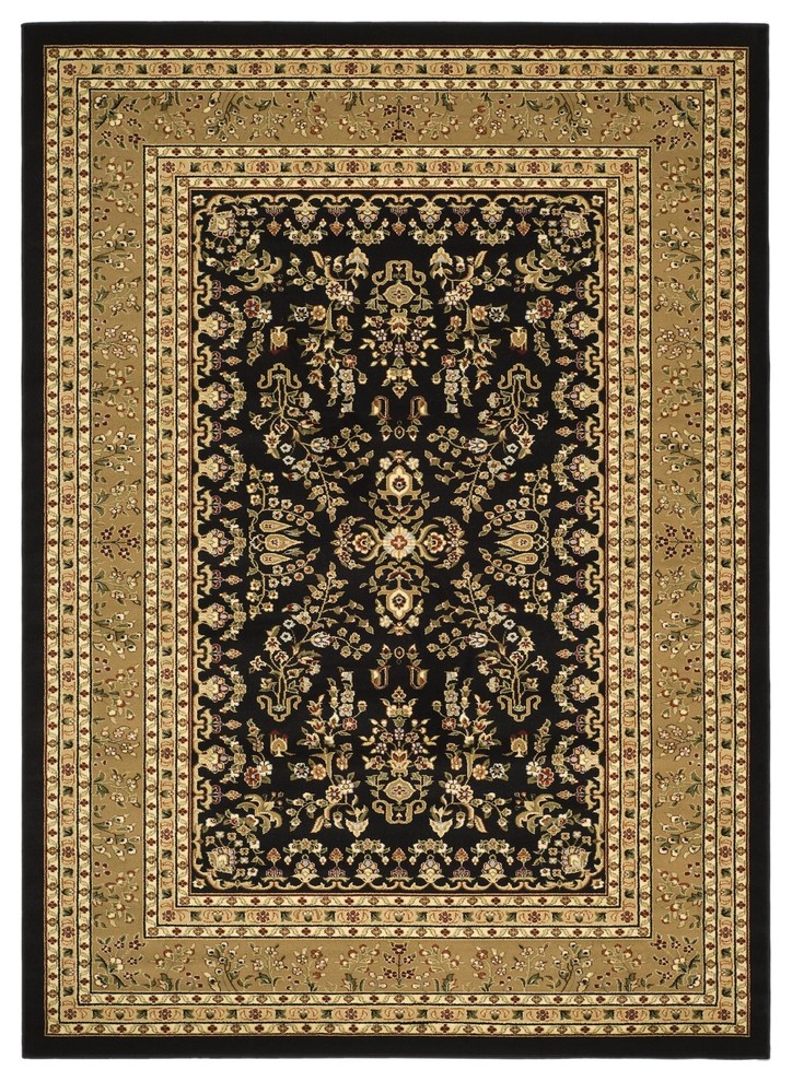 Lyndhurst Black/Brown Area Rug LNH331D, 3'3" x 5'3" Traditional