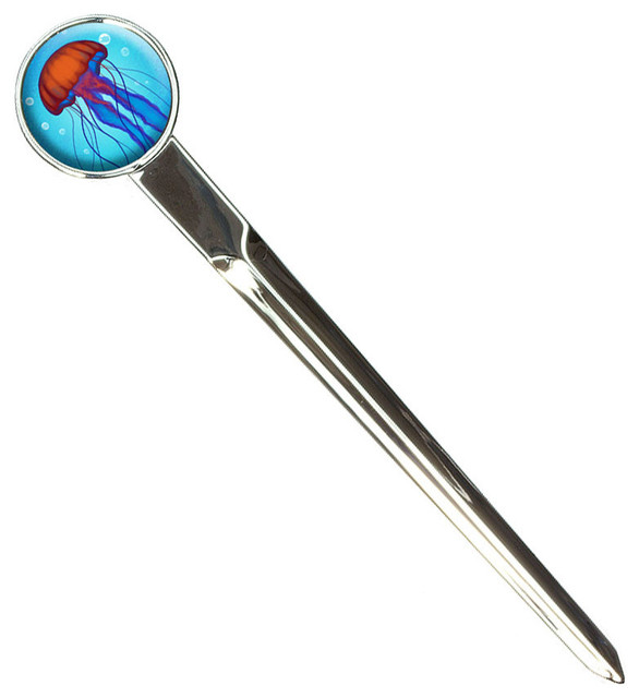 Neon Jellyfish Classic Letter Opener Contemporary Desk Neon Jellyfish Classic Letter Opener