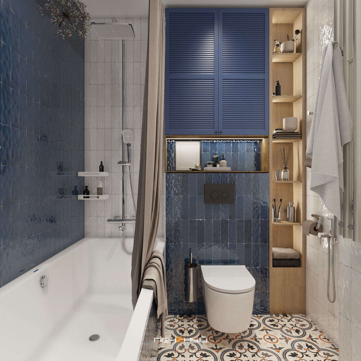 2025 Дизайн 1-комн. квартиры 38 м² в современном стиле, Санкт-Петербург