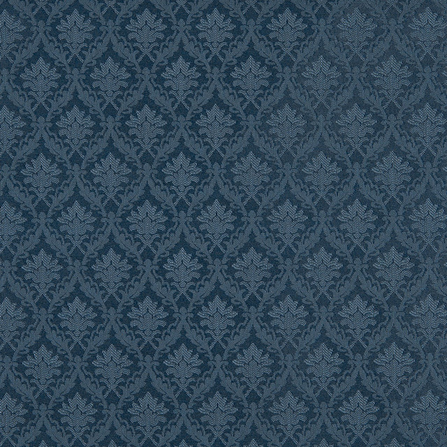 Dark Blue Foliage And Bouquets Upholstery Fabric By The Yard Dark Blue Foliage And Bouquets Upholstery Fabric By The Yard