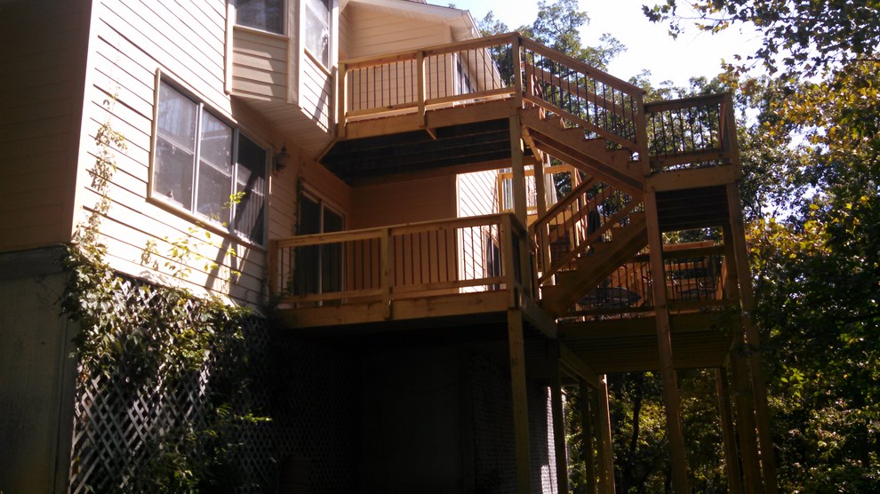 Large backyard deck photo