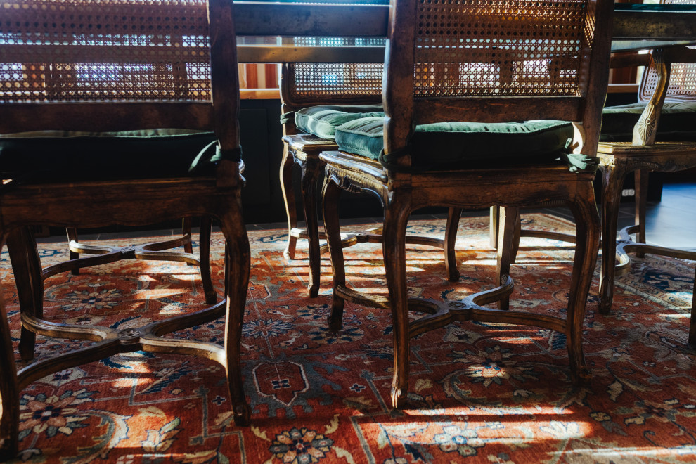 Mountain style dining room photo in Seattle
