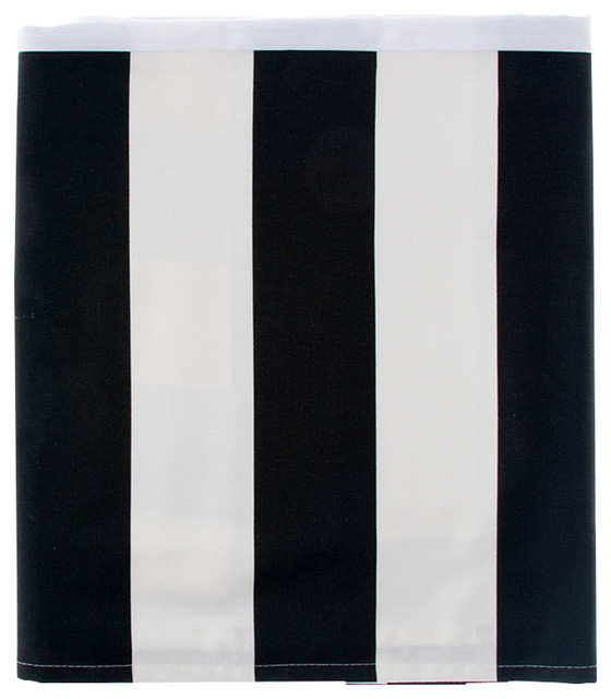 Pippin Black and White Stripe Bed Skirt, Queen