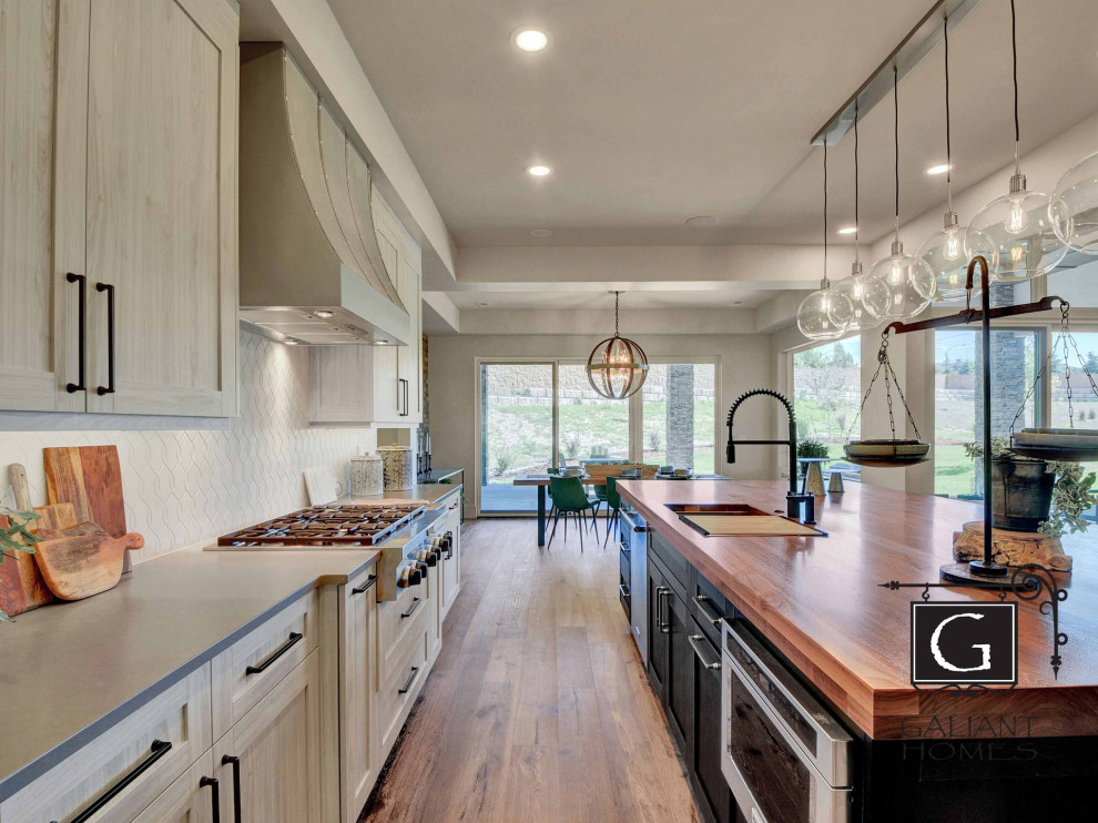 Trendy kitchen photo in Denver