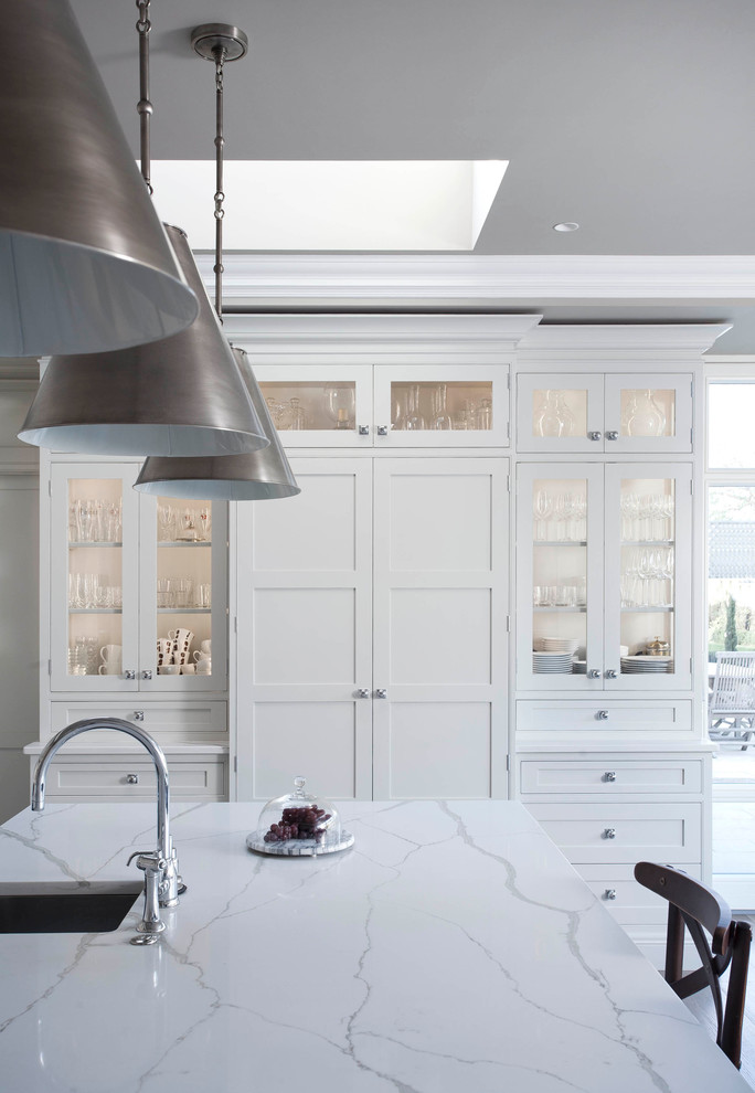 This is an example of a contemporary kitchen in Dublin.