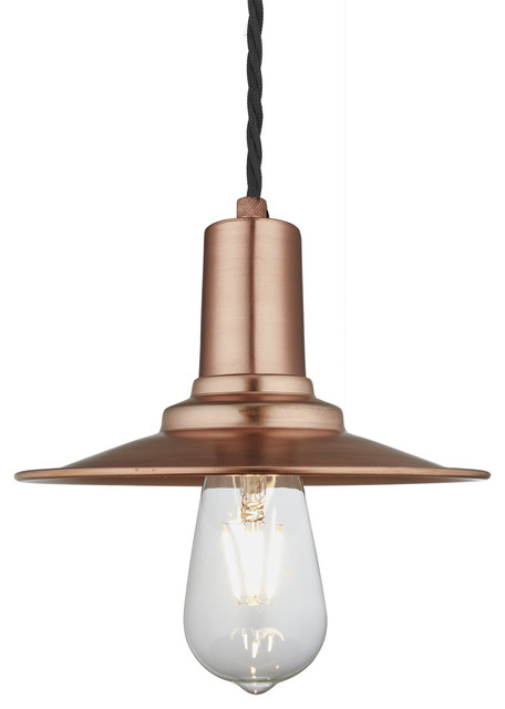 Sleek Flat Pendant 8 Inch Industrial Lighting By Industville Houzz Uk - Houzz Copper Pendant Lights Sleek Flat Pendant 8 Inch Industrial Lighting By Industville Houzz Uk - Houzz Copper Pendant Lights