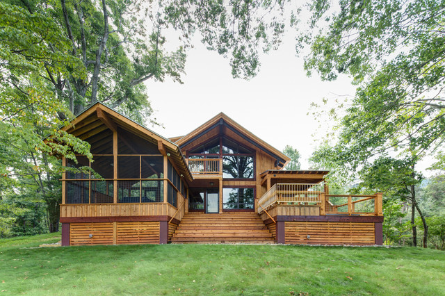 Nellysford Mountain Lodge rustikt-hus-og-facade