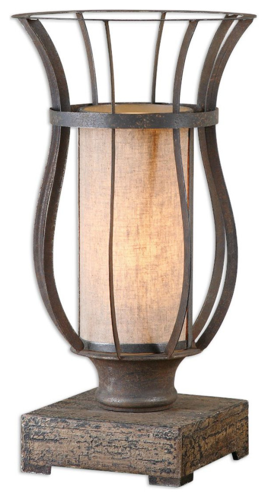 Uttermost Minozzo Bronze Accent Lamp Farmhouse Table Lamps by